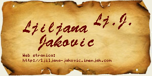 Ljiljana Jaković vizit kartica